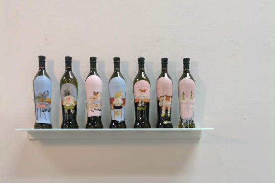 Wine Bottles by Kim Dingles