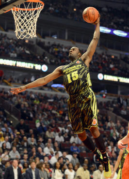 Shabazz Muhammad dunks at the 2012 McDonald's All American Games