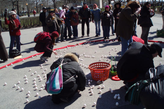 Spring Equinox Egg Balancing Ceremony with Urban Shaman Mama Donna at Bowling Green Park