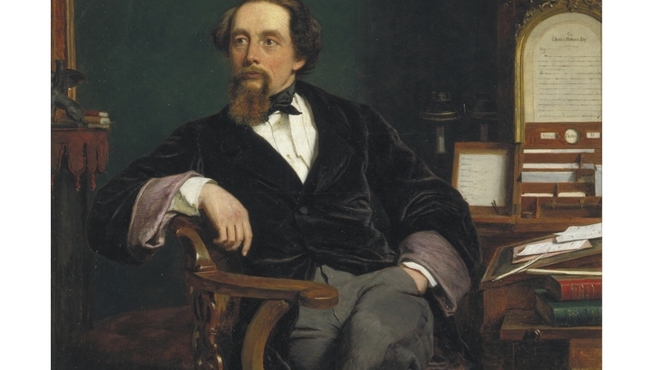Charles Dickens in his study 1859 by William Powell Frith, London C V&A Images .jpg