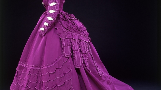 cerise taffeta with cerise silk satin ribbon trim c1869.jpg
