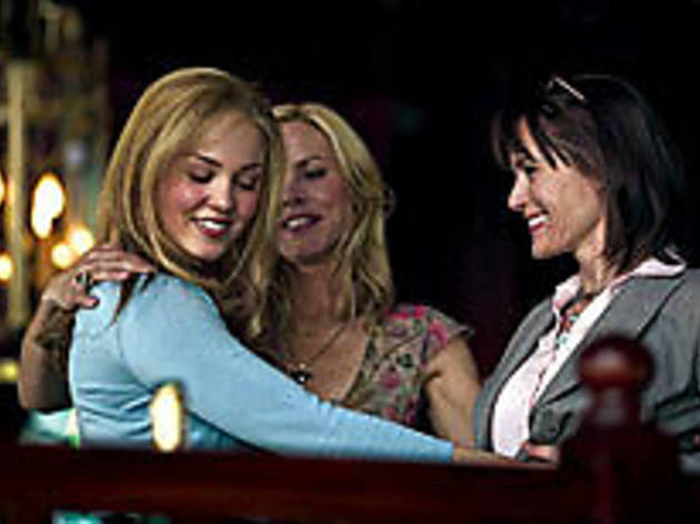 SORORITY PLEDGE Christensen, Bello and Masterson, from left, offer each other... SORORITY PLEDGE Christensen, Bello and Masterson, from left, offer each other support.