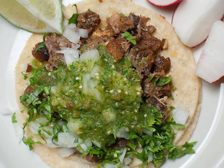 Cabeza taco at Tacos Matamoros