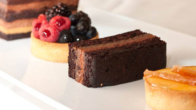 Dessert tray at Boulud Sud