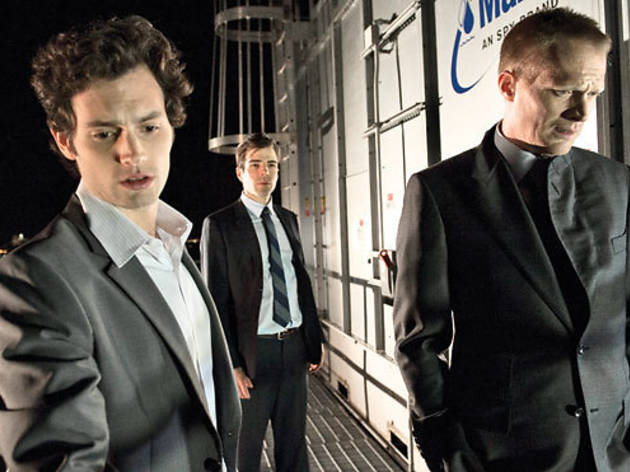 Penn Badgley, Zachary Quinto and Paul Bettany in Margin Call Penn Badgley, Zachary Quinto and Paul Bettany in Margin Call
