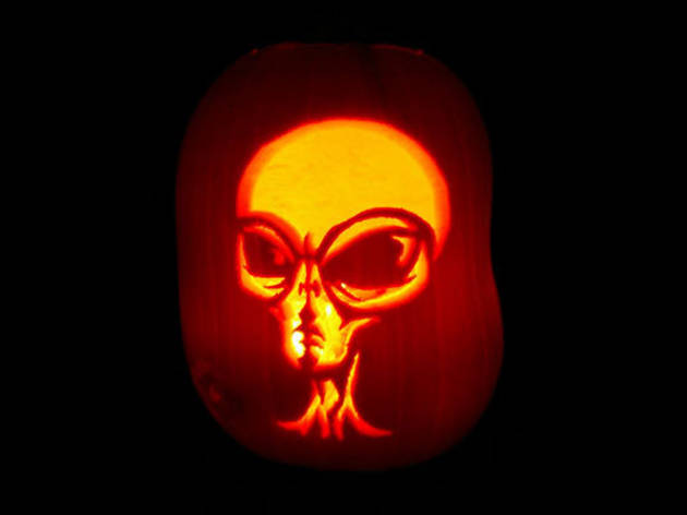 Alien pumpkin carving alien pumpkin carving