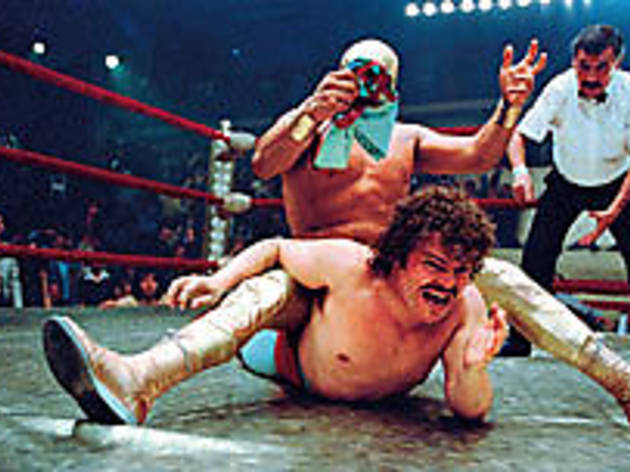 SITTING ON TOP OF THE CURLED Jack Black is pinned and tragically unmasked SITTING ON TOP OF THE CURLED Jack Black is pinned and tragically unmasked.