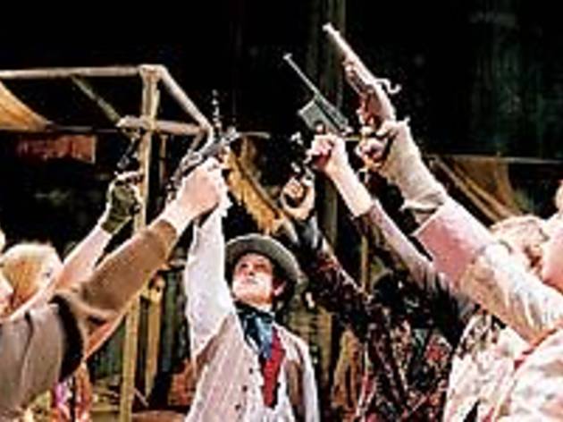 SIX-GUN SALUTE The Dandies raise their pistols high SIX-GUN SALUTE The Dandies raise their pistols high.
