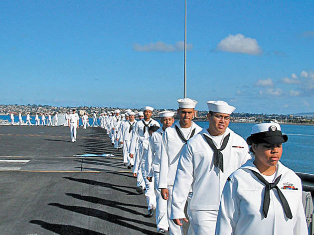 IN THE NAVY The Nimitz crew take to the deck IN THE NAVY The Nimitz crew take to the deck.