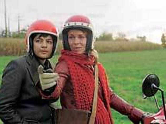 UNEASY RIDERS Tabatabai, left, passing as a man, flirts with Sarnau UNEASY RIDERS Tabatabai, left, passing as a man, flirts with Sarnau.