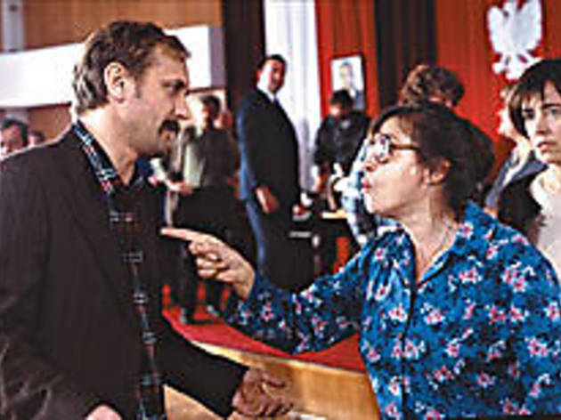 LABOR PAINS Thalbach makes a point with Chyra (as Lech Walesa) LABOR PAINS Thalbach makes a point with Chyra (as Lech Walesa).
