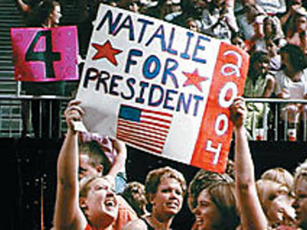 SIGN LANGUAGE Fans support the outspoken Maines SIGN LANGUAGE Fans support the outspoken Maines.