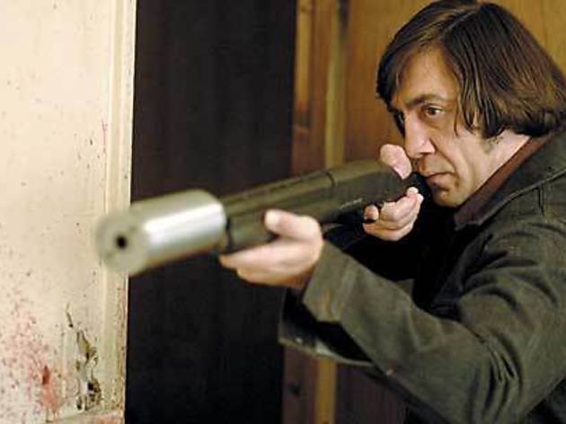 SILENCE IS GOLDEN Bardem walks tall and carries a quiet firearm SILENCE IS GOLDEN Bardem walks tall and carries a quiet firearm.