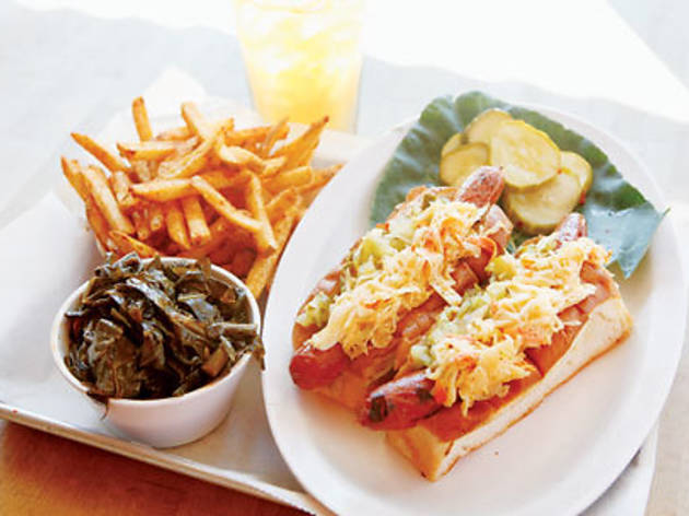 Hot dogs at The Smoke Joint Hot dogs at The Smoke Joint