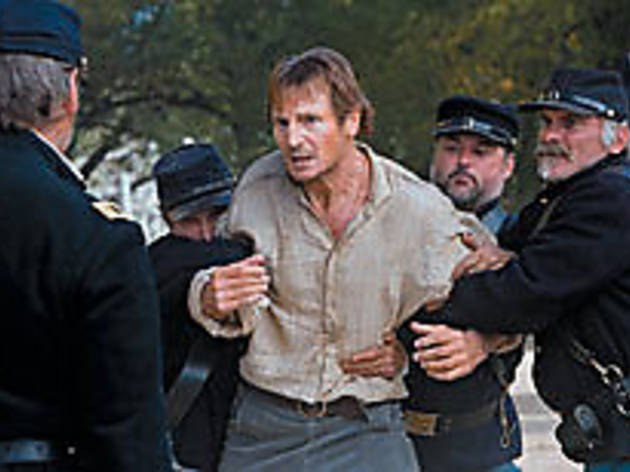 UNION JACKED Neeson struggles in vain UNION JACKED Neeson struggles in vain.