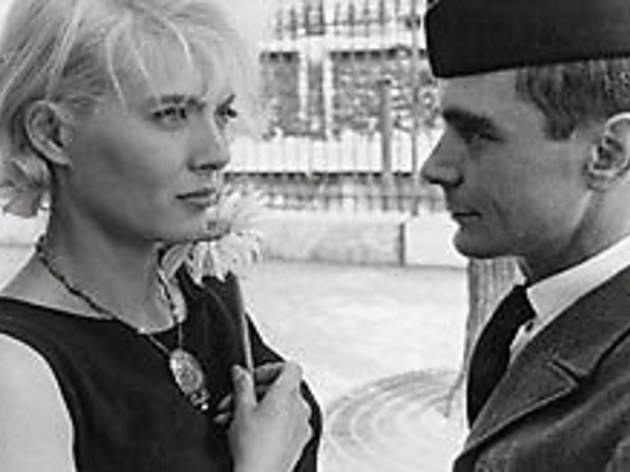 GENTLEMAN PREFERS BLOND Bourseiller, right, jostles Marchand out of her pity... GENTLEMAN PREFERS BLOND Bourseiller, right, jostles Marchand out of her pity party.