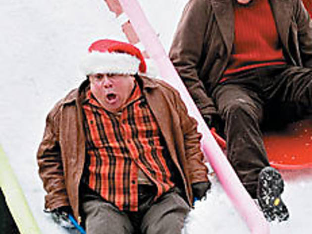 SNOW JOB DeVito, left, and Broderick try to convey mirth SNOW JOB DeVito, left, and Broderick try to convey mirth.