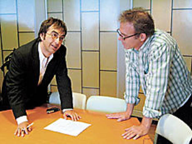 MAKING THE GRADE Director Atom Egoyan, left, and Dick swap notes MAKING THE GRADE Director Atom Egoyan, left, and Dick swap notes.