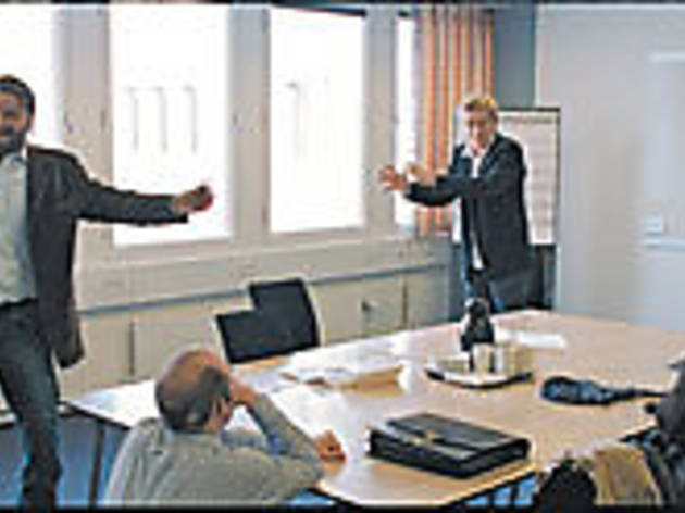 PITCHING A FIT Albinus, rear, lays out the vision thing PITCHING A FIT Albinus, rear, lays out the vision thing.