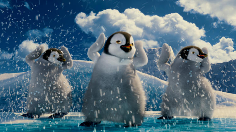 Penguins do a little soft-shoe in Happy Feet Two