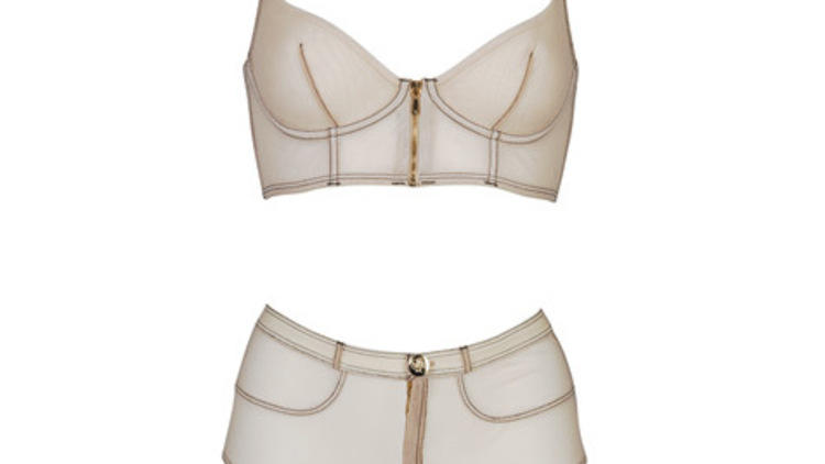 Agent Provocateur Debbie bra, $160; Debbie briefs, $120; both at Agent Provocateur