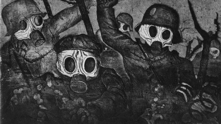 Otto Dix's "Storm Troops Advance Under Gas", as seen in Art Is...the Permanent Revolution