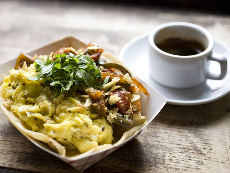 Have a great breakfast taco at Whirlybird
