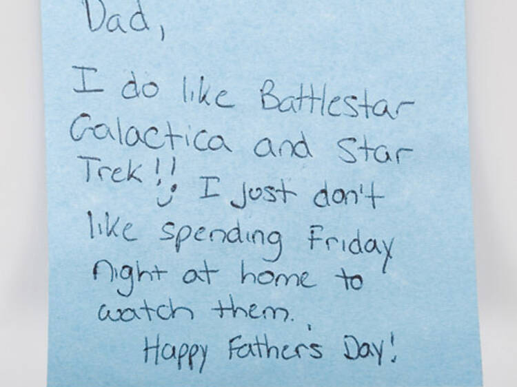 Sticky-note confessions: Father's Day