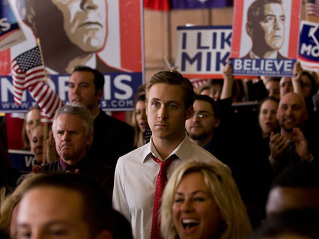 Ryan Gosling, center, in The Ides of March Ryan Gosling, center, in The Ides of March