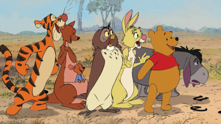 Tigger, Kanga, Roo, Owl, Rabbit, Winnie the Pooh, Eeyore in Winnie the Pooh
