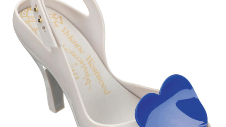 Vivienne Westwood for Melissa peep-toe sling-backs with heart accents, $149, at Melissa Shoes pop-up at Kaight