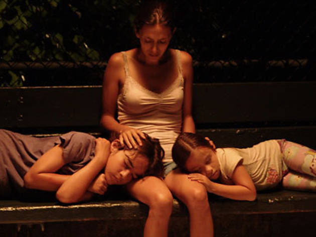 AFTER DARK, MY SWEETS Mendoza and her children bed down on a park bench AFTER DARK, MY SWEETS Mendoza and her children bed down on a park bench.