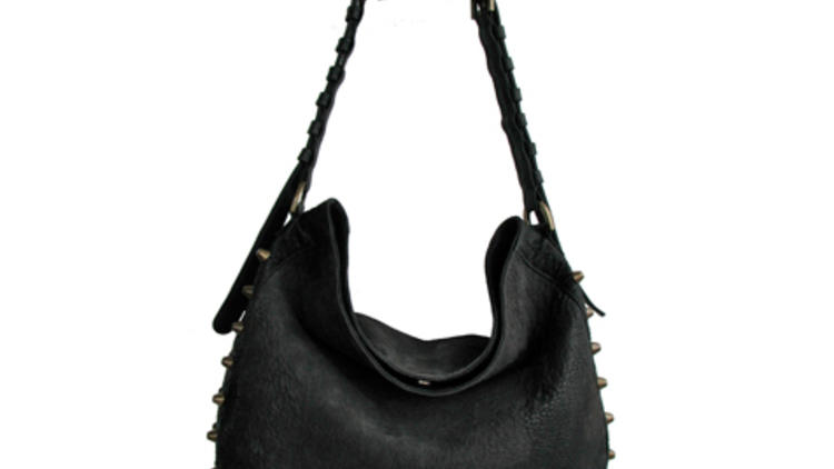 Pour La Victoire - Black Leather Zipper Envelope Crossbody Bag