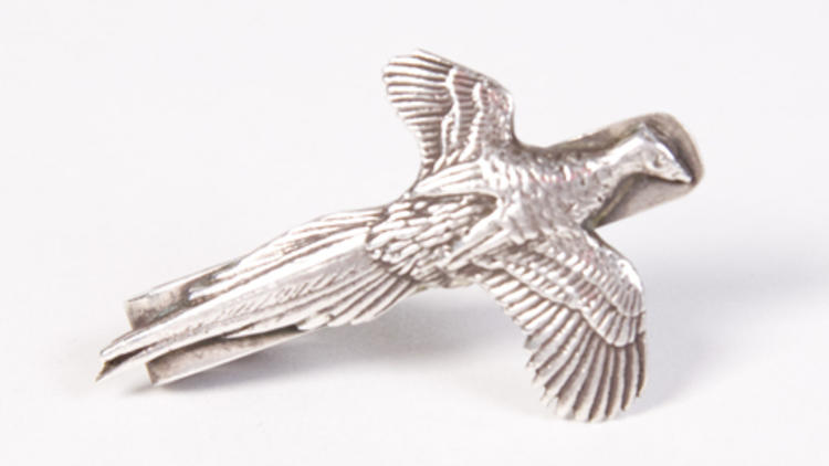 Against Nature Pheasant tie clip, $175, at Against Nature, 159 Chrystie St between Delancey and Rivington Sts (212-228-4552)