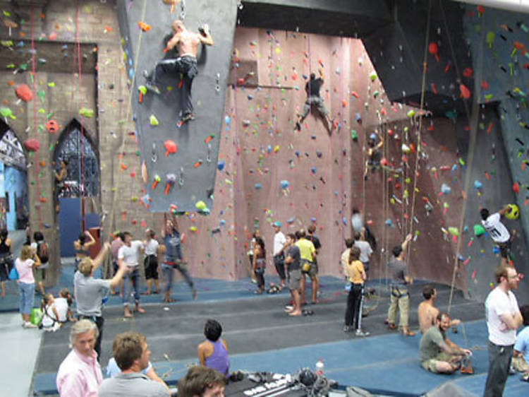 Climb at Brooklyn Boulders