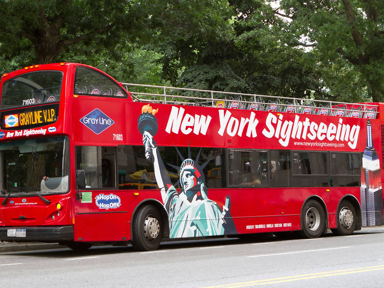 Gray Line tour bus in New York City