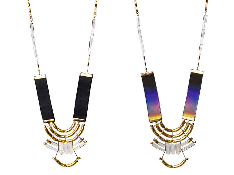 Reversible Cursive Design necklace