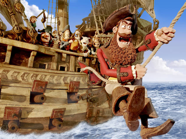 ¡Piratas! Hugh Grant, right, in The Pirates! Band of Misfits