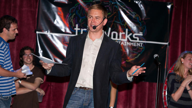 Pat Kiernan at TrivWorks' Ultimate 90s Pop Culture Trivia Night