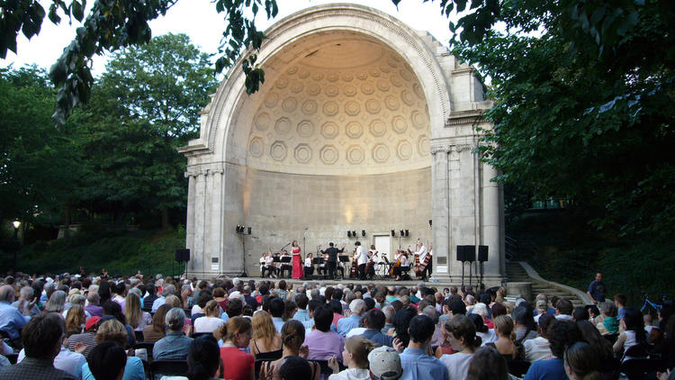 A busy concert at the Naumburg Bandshell