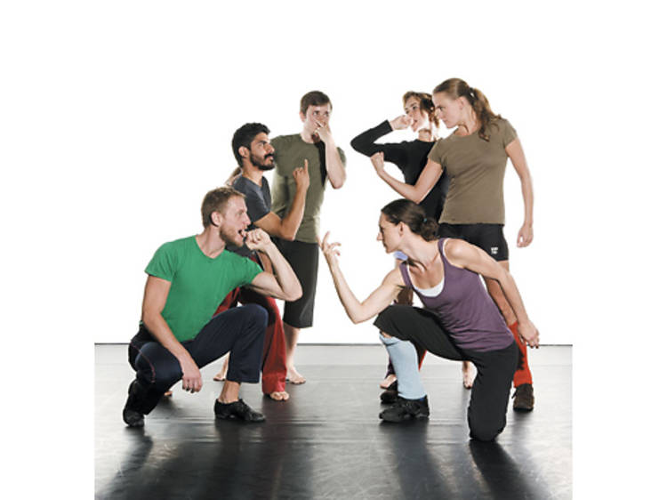 Mark Morris Dance Group members, clockwise from top right: Elisa Clark, Julie Worden, Amber Darragh, Craig Biesecker, Domingo Estrada Jr., Dallas McMurray