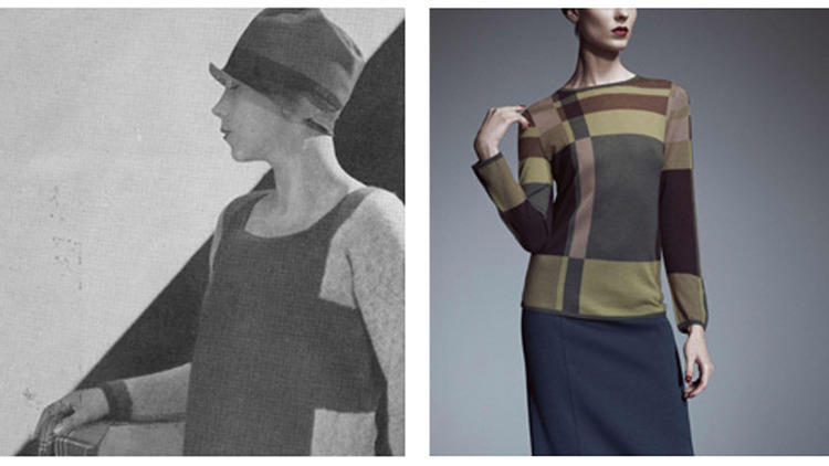 Photograph: Left: Elsa Schiaparelli, Vogue Paris, February 1927; Right: Miuccia Prada, spring/summer 1999