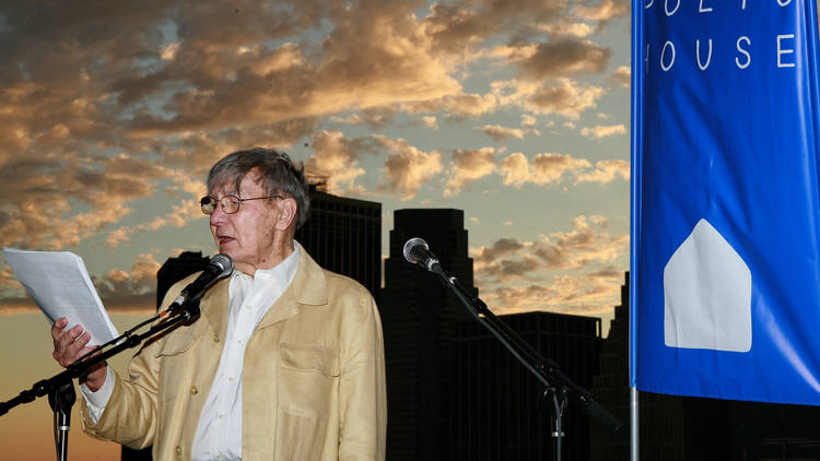 Galway Kinnell at Poets House's Annual Walk Across the Brooklyn Bridge