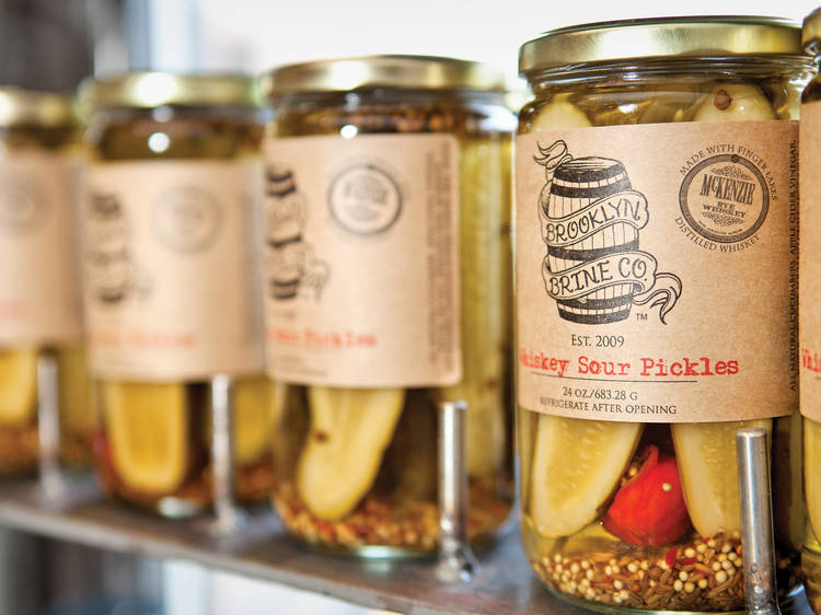 Whiskey Sour Pickles at Brooklyn Brine