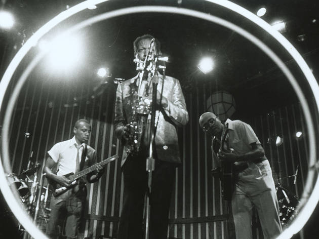 Ornette: Made in America Ornette Coleman, center, and his band in Ornette: Made In America