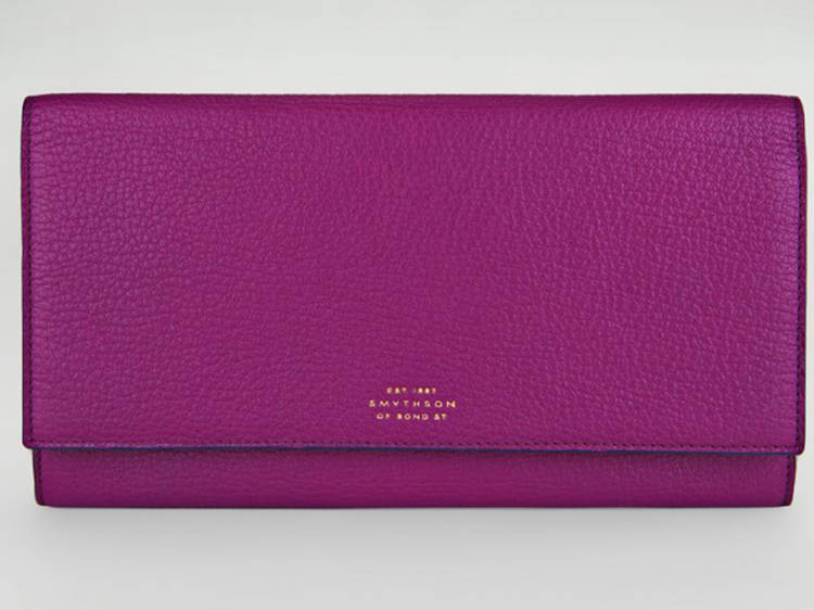 Small Wallet in Imitation Plum Leather papyrus -  Hong Kong