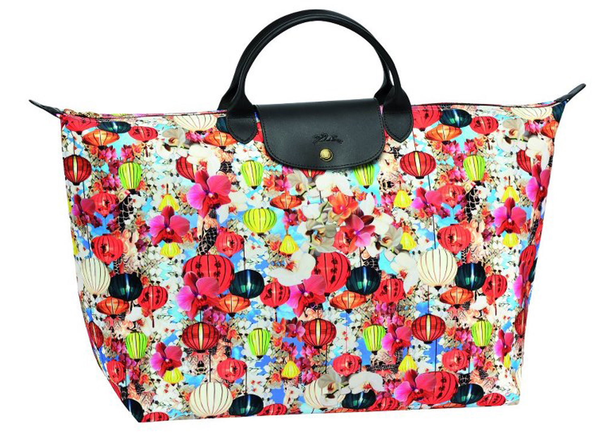 Longchamp Floral Tote Bags