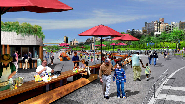 Brooklyn Bridge Park, Pier 5 and the Squibb Park Bridge