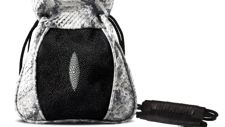 Khirma Eliazov python pouch, $725