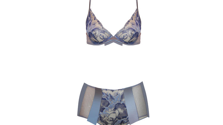 La Perla lace-and-silk bra, $288; and matching brief, $138
